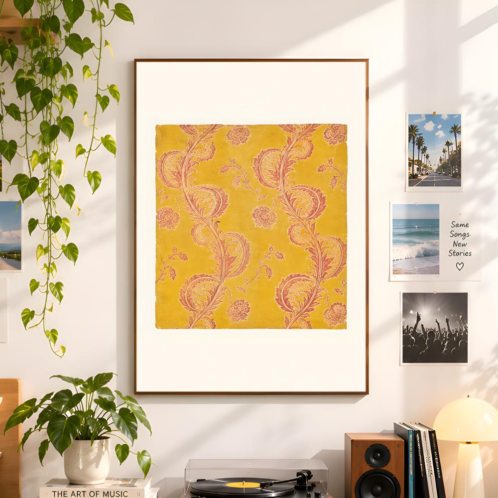 Vintage Botanical Floral Texti - Vintage Collectible Posters recension och pris