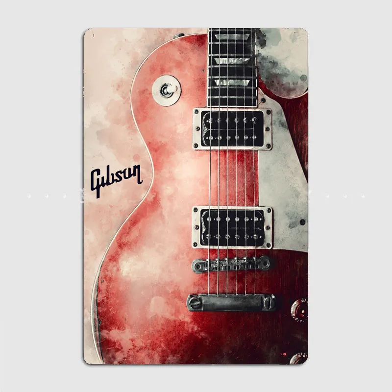 HD Tin Sign Gibson Electric Gu - Vintage Collectible Plates recension och pris