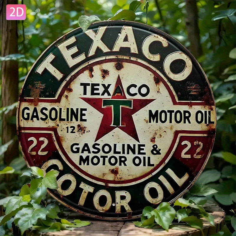 Vintage Texaco Oil Metal Sign— - Vintage Collectible Plates recension och pris