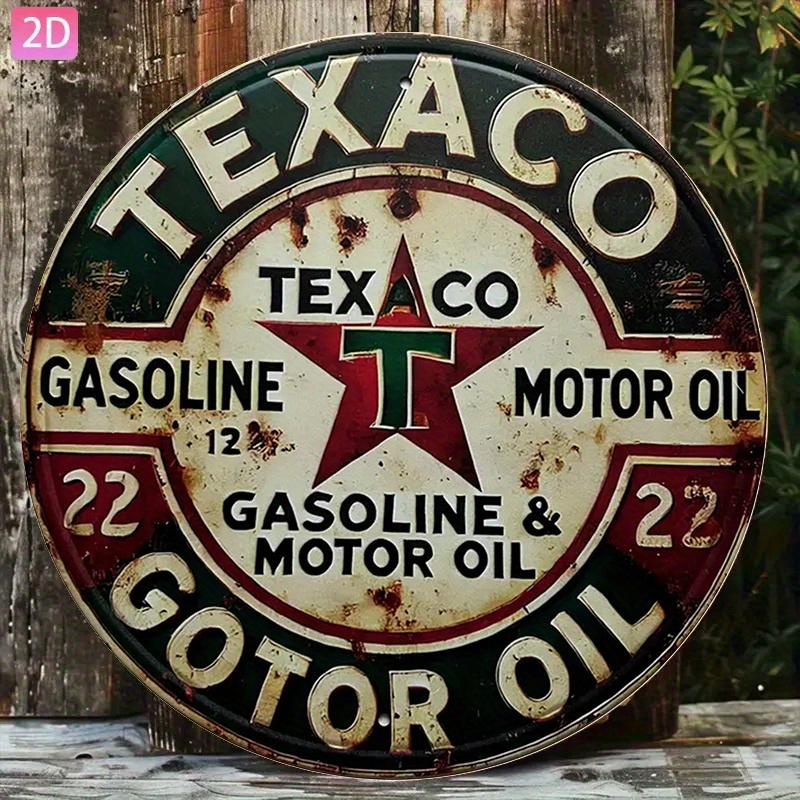 Vintage Texaco Oil Metal Sign— - Vintage Collectible Plates recension och pris